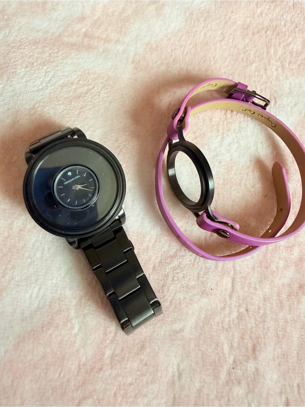 PARTS Only Non-Working Origami Owl Locket Watch and Strap Locket Band